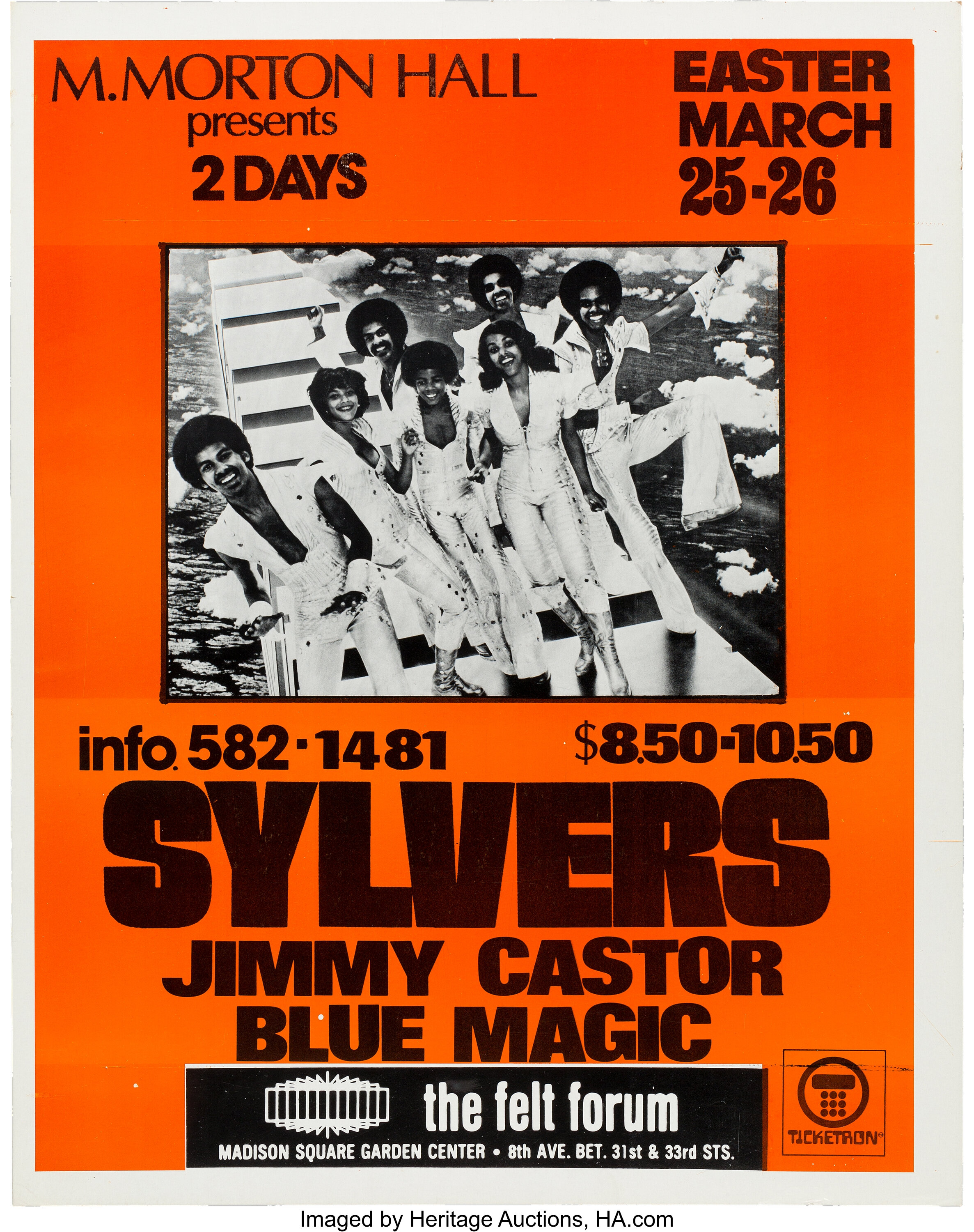 The Sylvers 1978 New York City Concert Poster.... Music