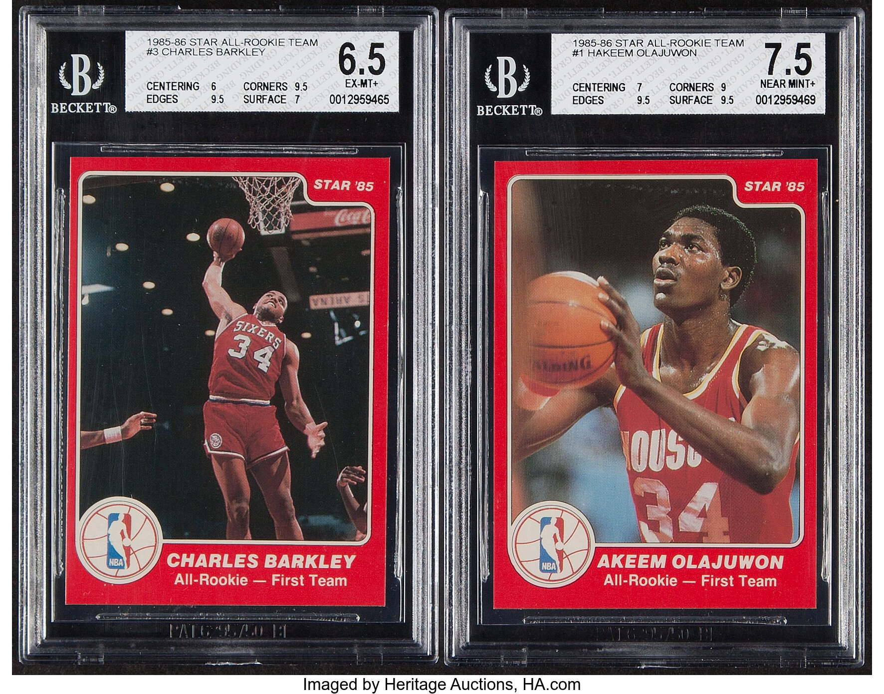 Lot Detail - Circa 1985 Hakeem Olajuwon Rookie Era Houston Rockets