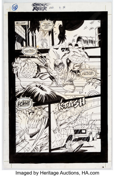 Original Comic Art:Story Page, Ron Garney and Chris Ivy Ghost Rider #46 Story Page 14 Original Art (Marvel, 1994).....