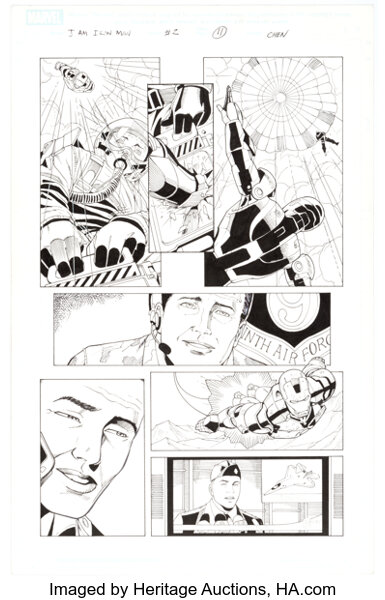 Original Comic Art:Story Page, Sean Chen, Victor Olazaba, and Scott Hanna Iron Man: I Am Iron Man! #2 Story Page 11 Origina...