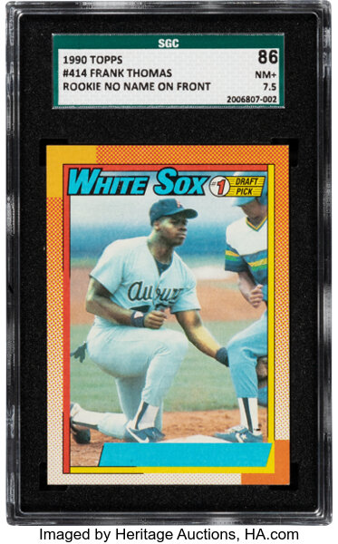 frank thomas rookie card error