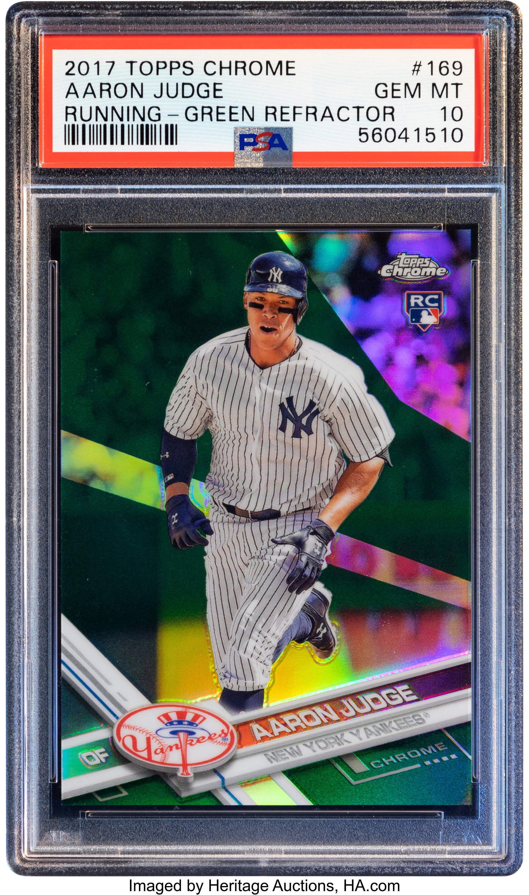 Sold at Auction: 2017 Topps Chrome Aaron Judge Rookie Psa 10