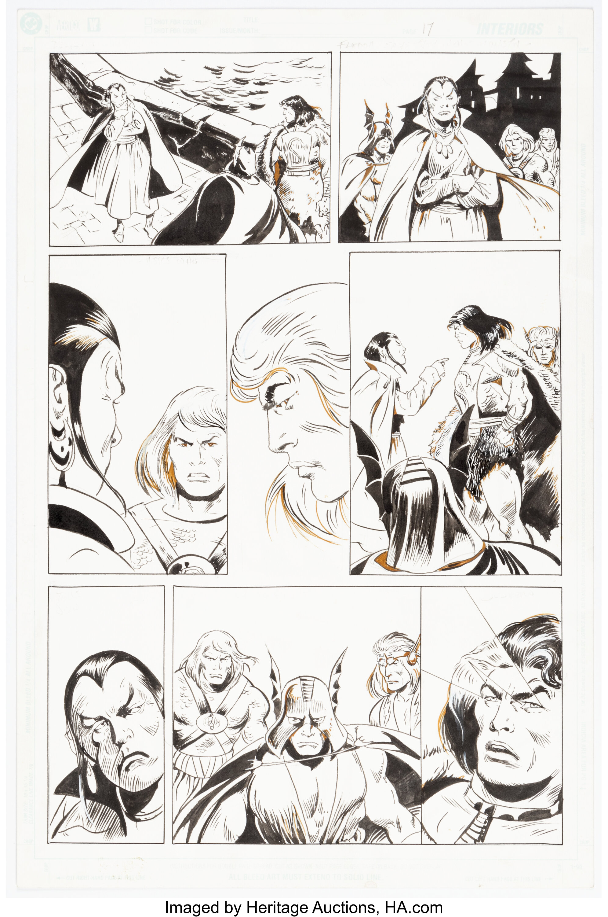 John Buscema and Stephanie Buscema Unpublished JLA: Barbarians #1 | Lot ...