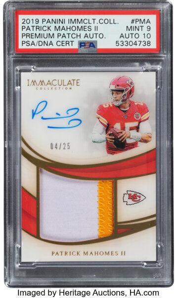 Patrick Mahomes 2018 Panini MJH Exclusive #25 (BCCG 10)