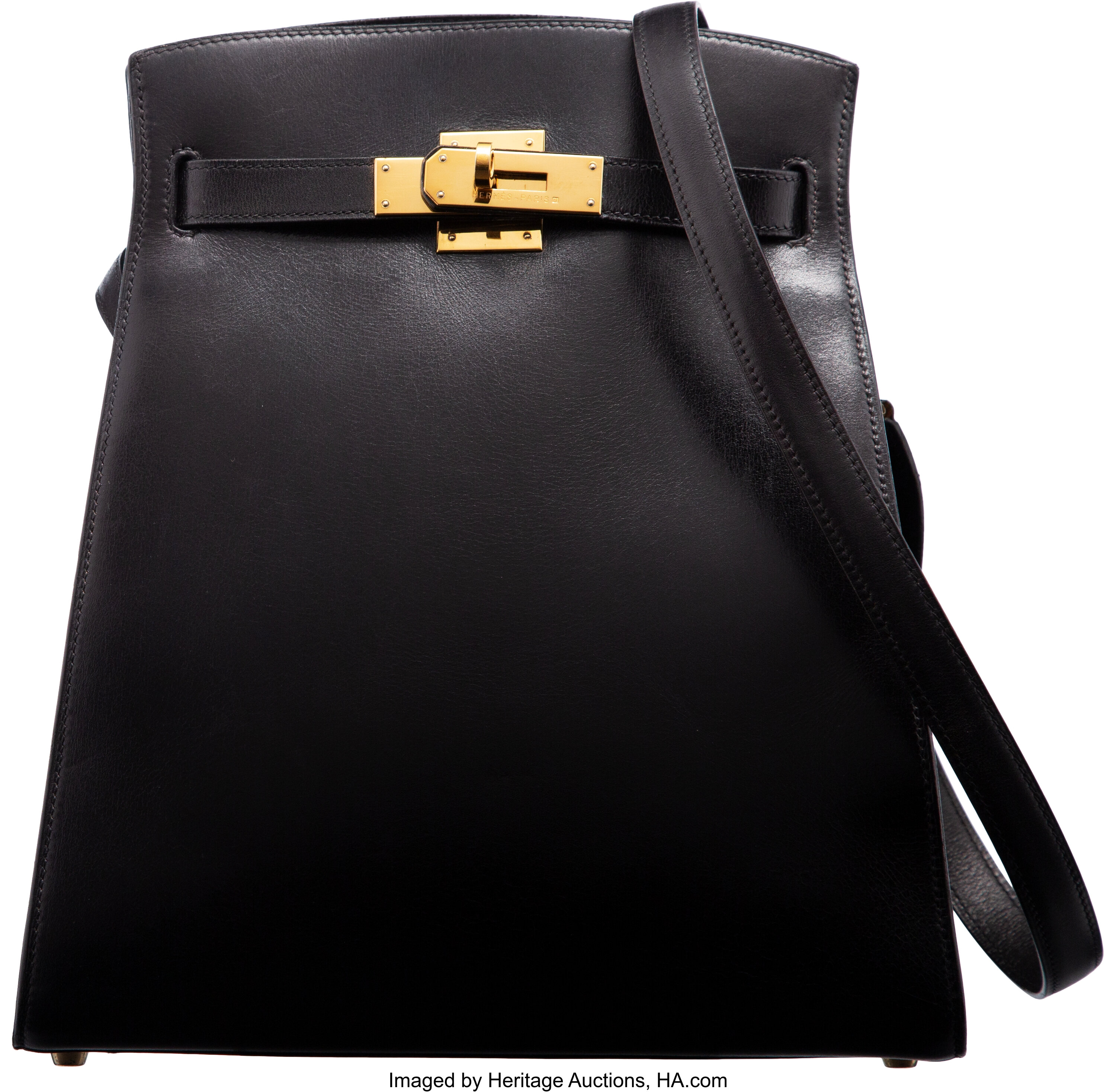 Hermes Kelly Sport PM in black box leather at 1stDibs