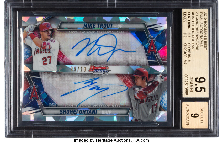 Mike Trout & Shohei Ohtani Dual Autographed Baseball