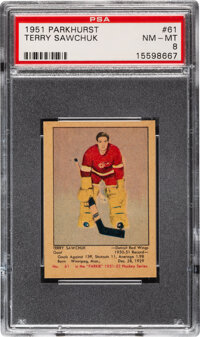 Signed Terry Sawchuk One of a Kind Signature Cut Card.  Hockey