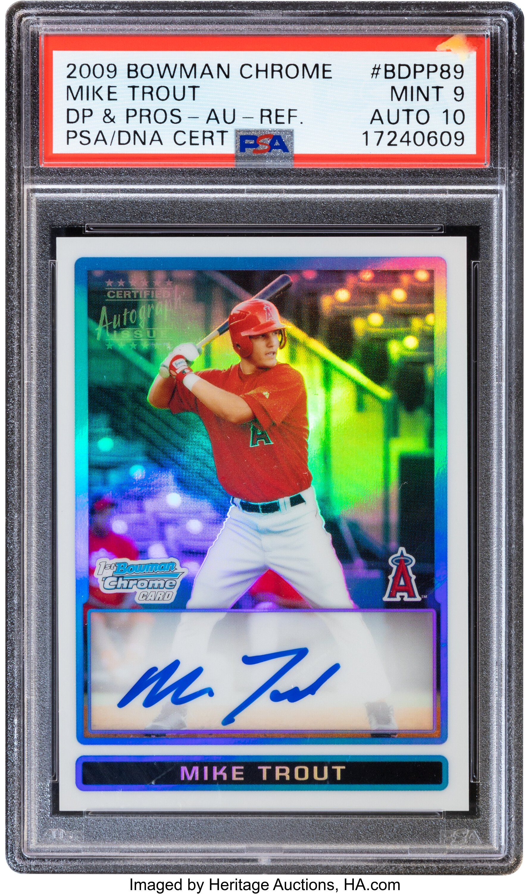 MIKE TROUT Auto 2021 Topps Through The Years 2009 1st Bowman