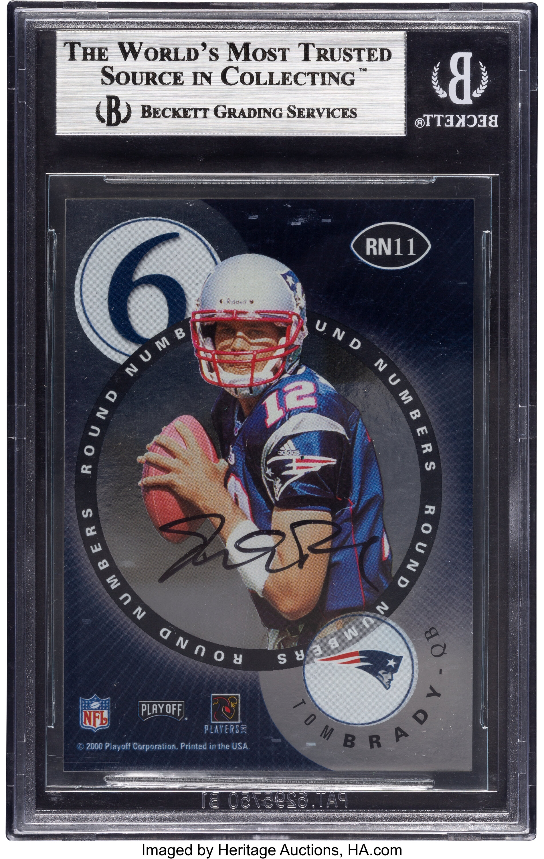 Tom Brady Autographed 2000 Pacific Revolution First Look Super