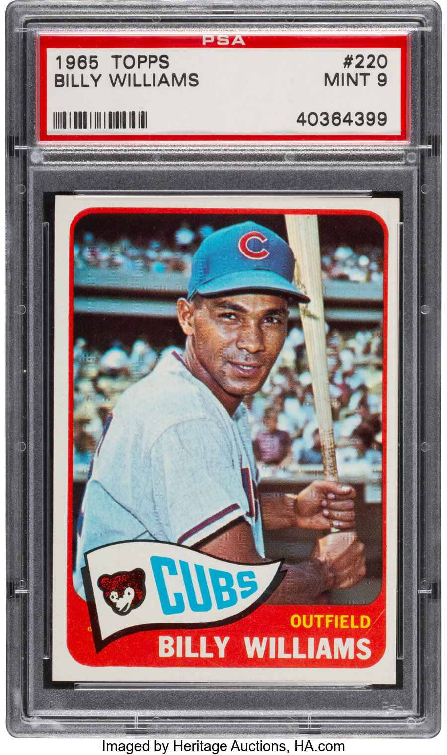 1965 Topps Billy Williams #220 PSA Mint 9 - Only Three Higher