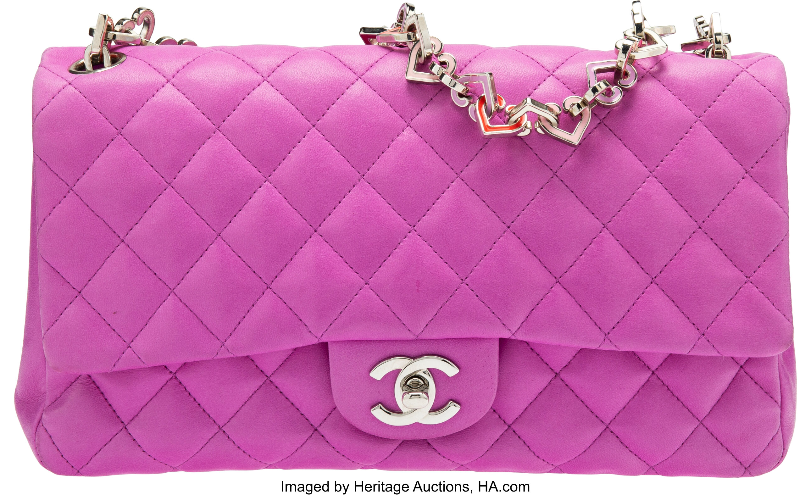 Chanel Limited Edition Purple Quilted Lambskin Leather Medium, Lot #14101