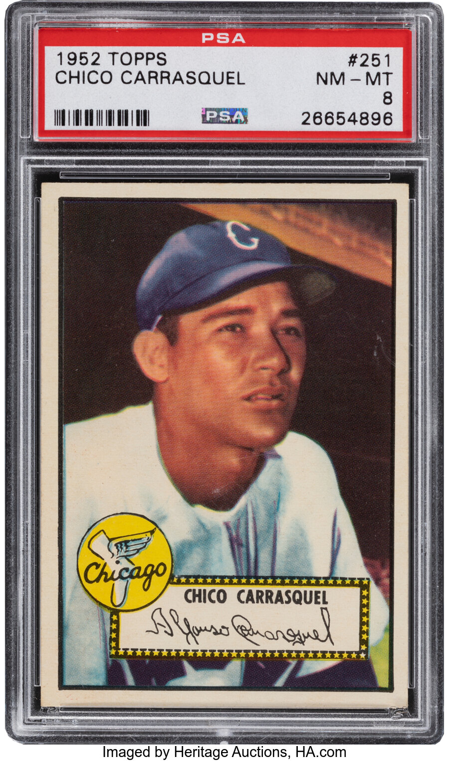1952 Topps Chico Carrasquel #251 PSA NM-MT 8 - Three Higher
