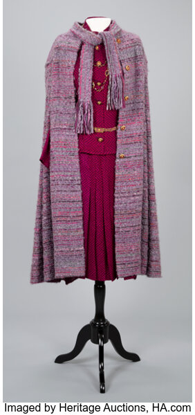 A Coco Chanel Wool Bouche Cape and Scarf with Coco Chanel Two-Piece | Lot  #61154 | Heritage Auctions