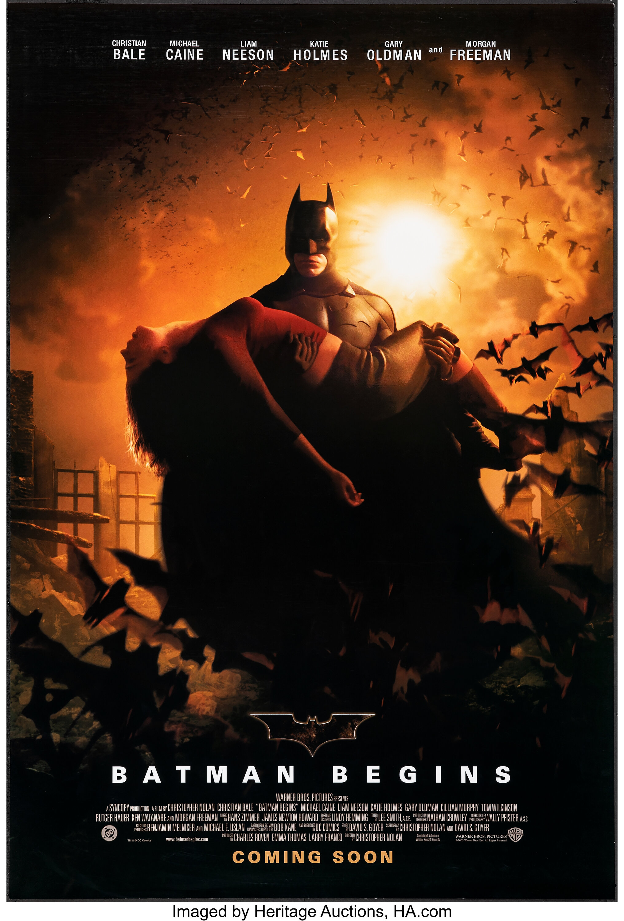 Batman Begins (Warner Bros., 2005). Rolled, Very Fine+. One Sheet | Lot  #54025 | Heritage Auctions