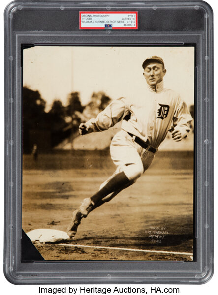 1912-13 Ty Cobb Original Oversized Photograph from The Ty Cobb, Lot #80183