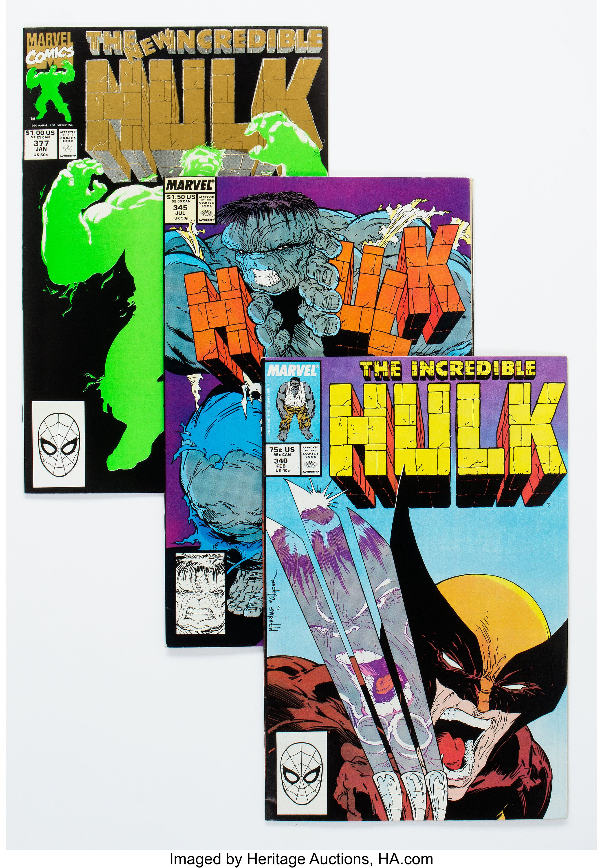 The Incredible Hulk 300 399 Group Marvel 1984 92 Condition Lot Heritage Auctions