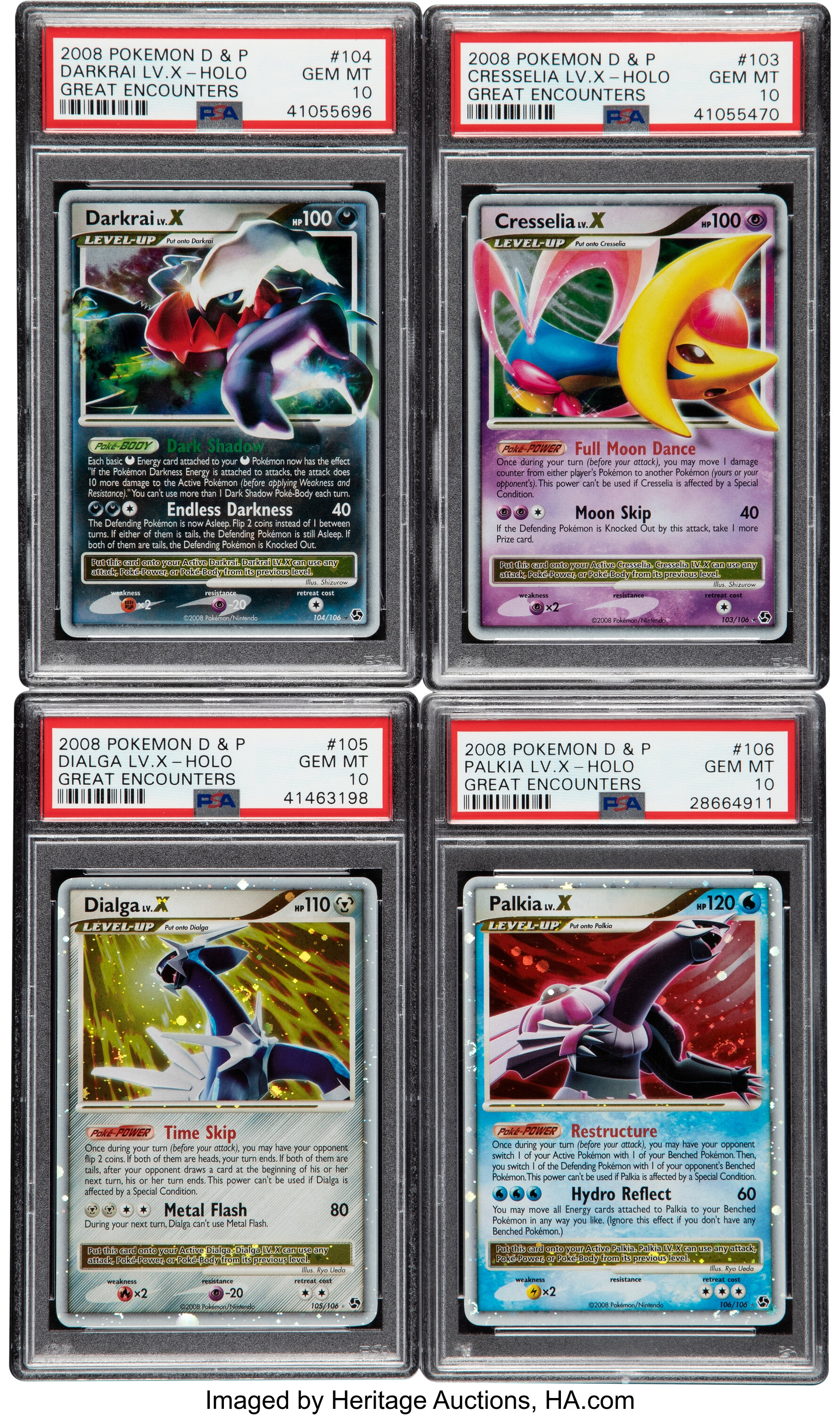 POKEMON TCG DARKRAI LV.X Great Encounters 104/106 Holo Rare PLAYED.