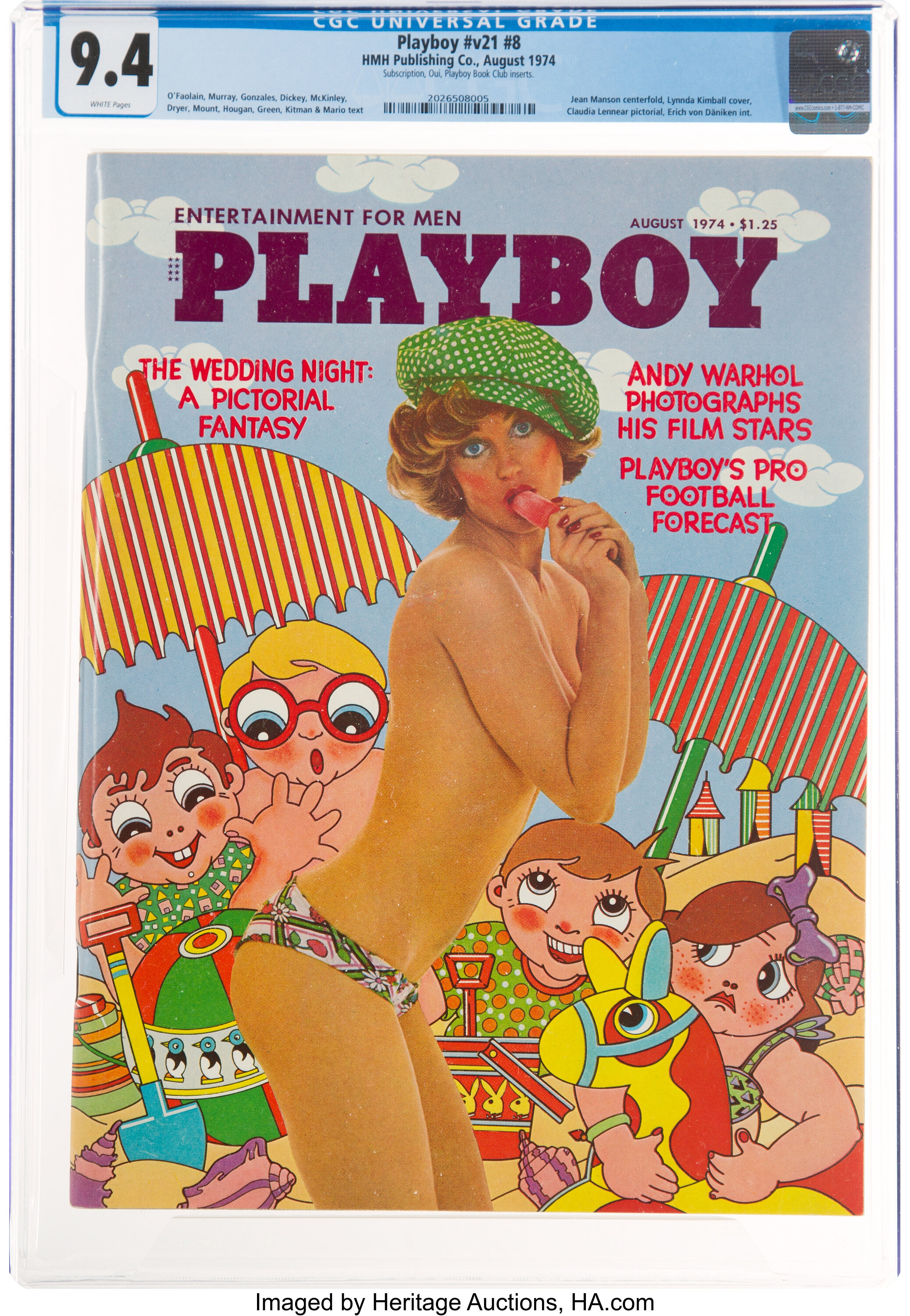 Playboy V21#8 (HMH Publishing, 1974) CGC NM 9.4 White pages.... | Lot  #14122 | Heritage Auctions