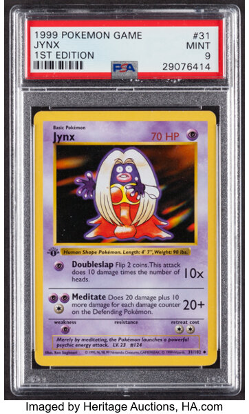 Pokémon Jynx #31 First Edition Base Set Trading Card (Wizards, of