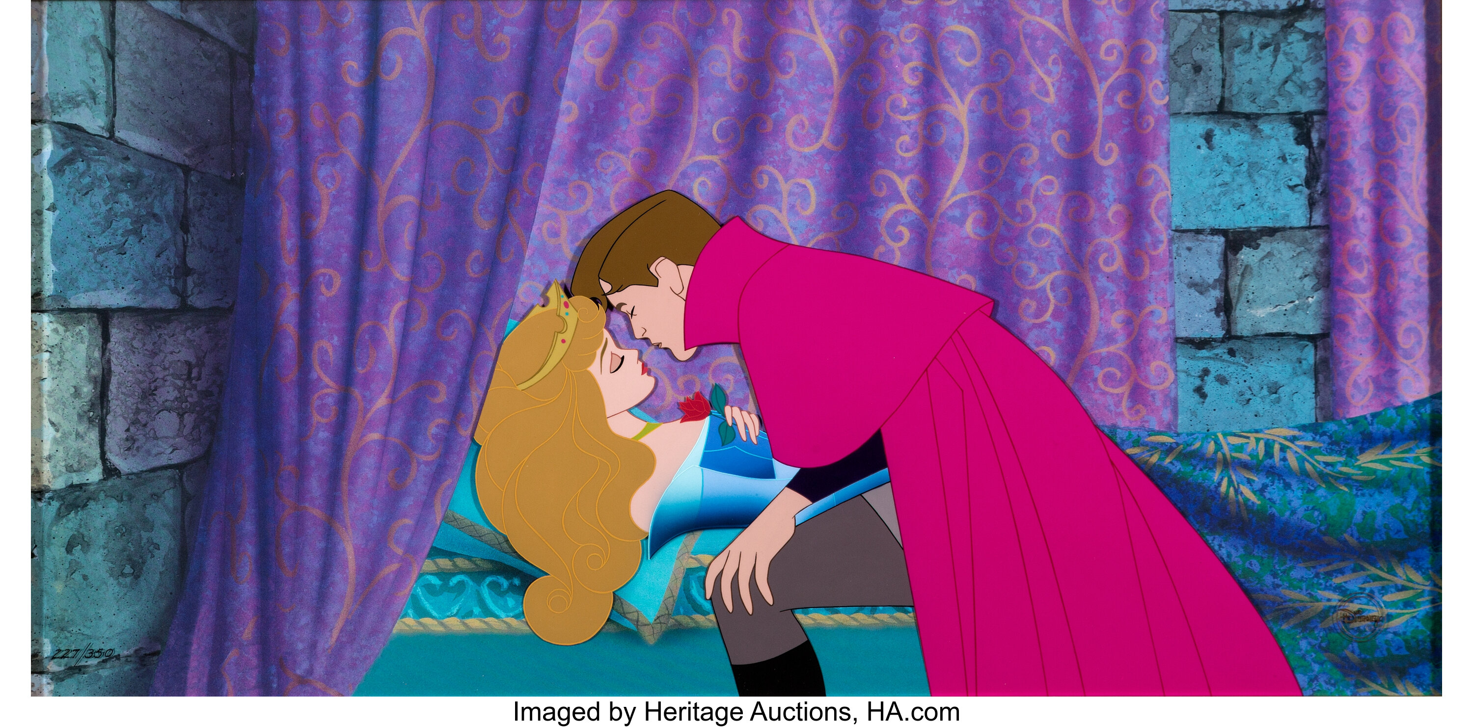 sleeping beauty and prince kiss