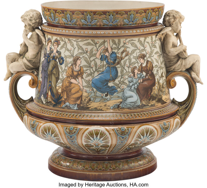 あなたにおすすめの商品 Villeroy Large A & 19th late Jardinière, Stoneware Boch 1800年 - 1900年