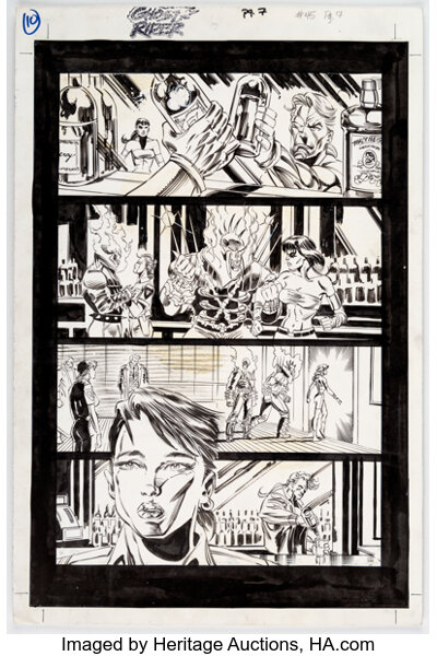 Original Comic Art:Story Page, Ron Garney and Chris Ivy Ghost Rider #45 Story Page 7 Original Art (Marvel, 1994)......