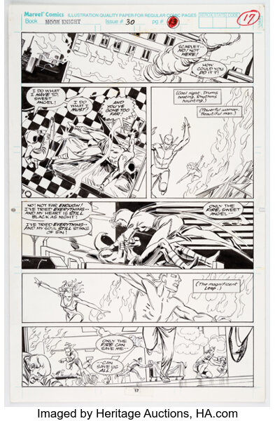 Original Comic Art:Story Page, Ron Garney & Tom Palmer Marc Spector: Moon Knight #30 Story Page 17 Original Art (Marvel, 19...