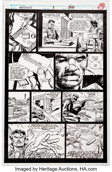 Original Comic Art:Story Page, Ron Garney and Tom Palmer Nightstalkers #1 Story Page 10 Original Art (Marvel, 1993).