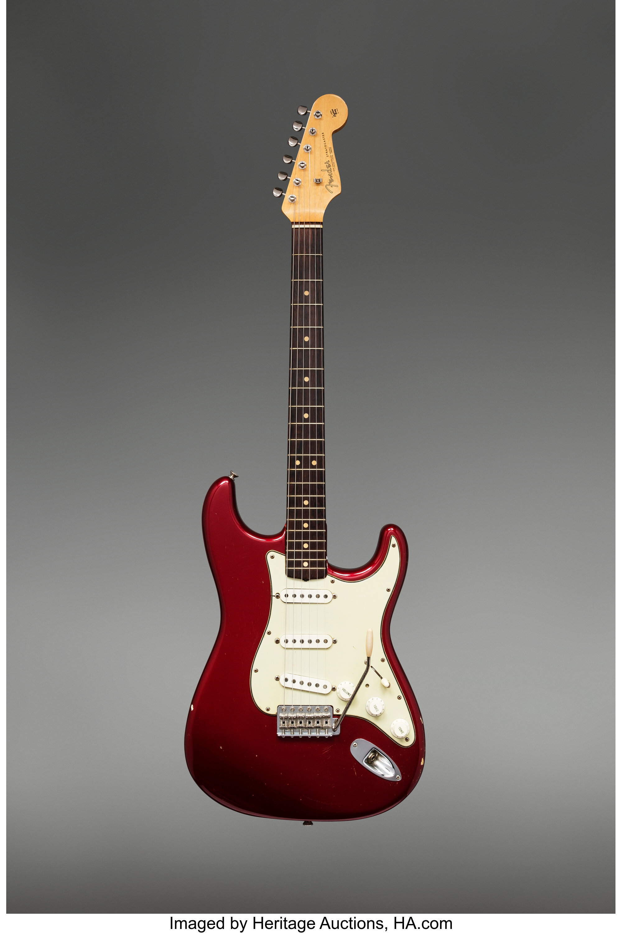 1963 Fender Stratocaster Candy Apple Red Solid Body Electric | Lot ...