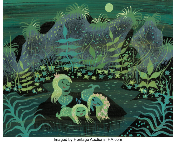 Mary Blair Peter Pan Mermaid Lagoon Concept Color Key Painting Lot Heritage Auctions