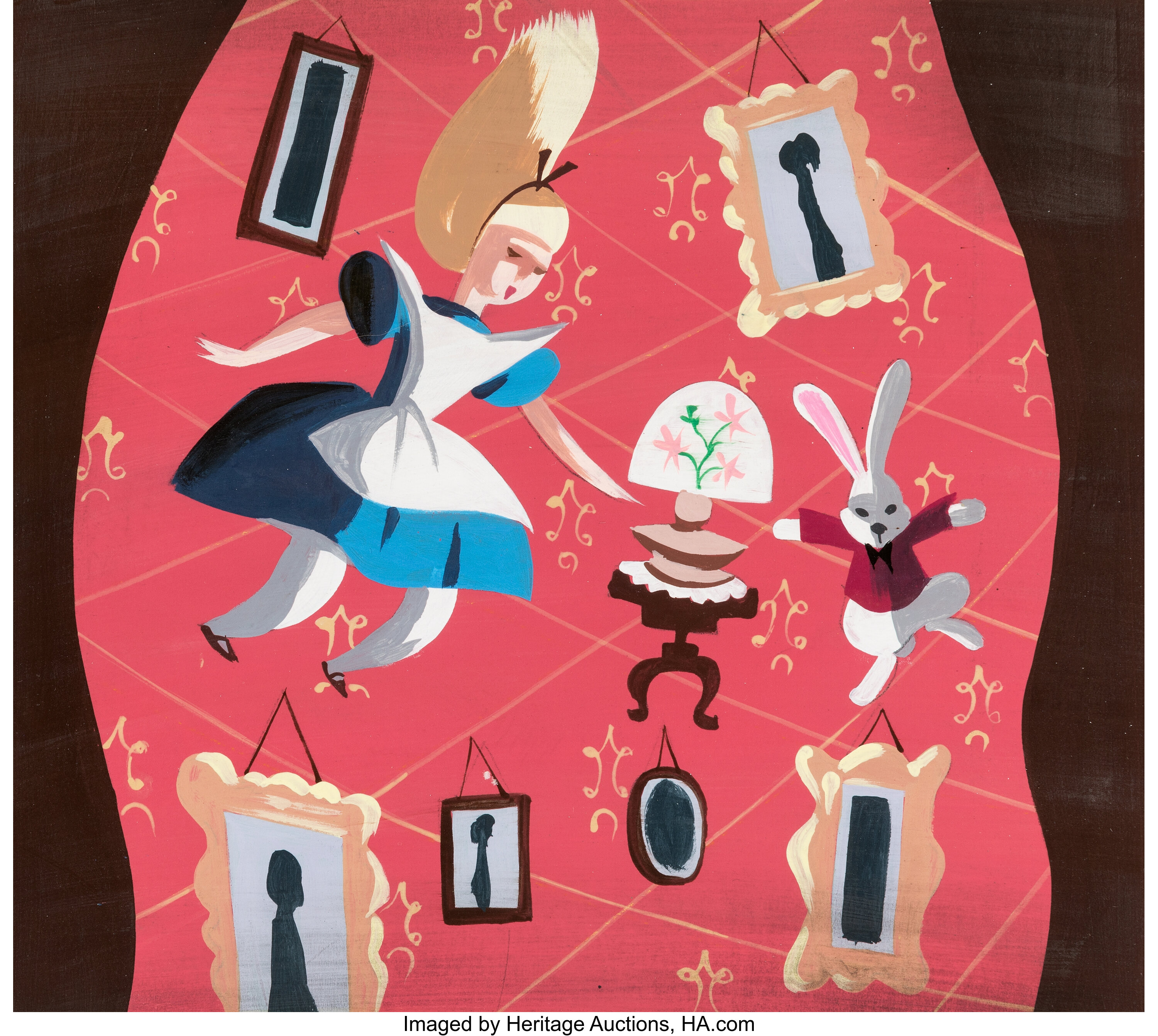 Mary Blair Alice in Wonderland Alice and the White Rabbit | Lot #17028 ...