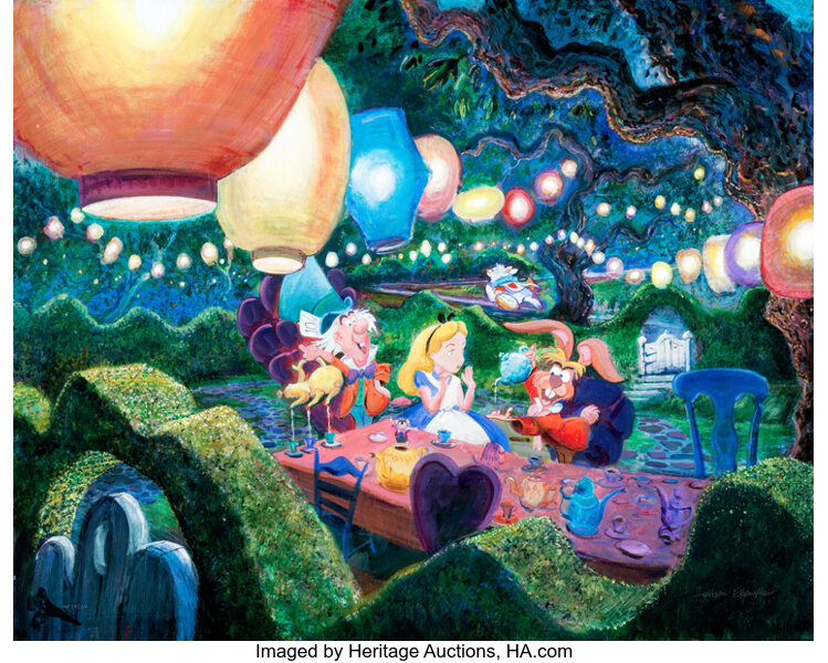 Disney Mad Hatter's Tea Party by Harrison Ellenshaw – Art Center Gallery