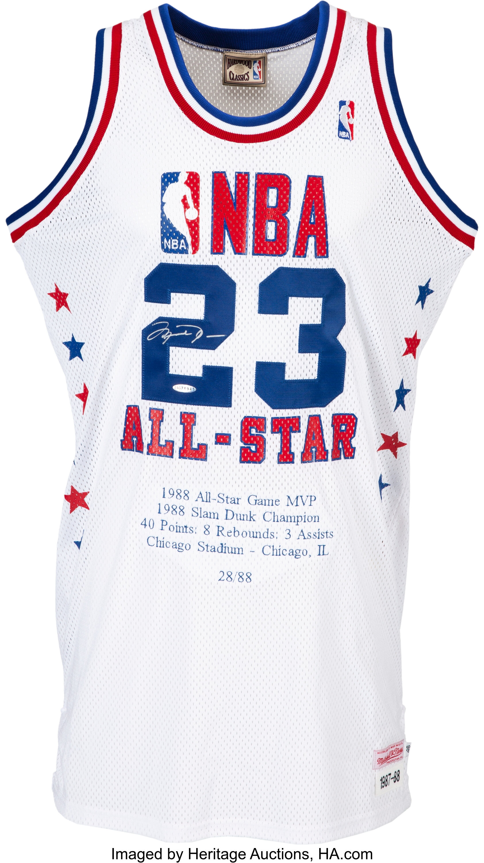 Michael Jordan Autographed & Embroidered 1996 All-Star Game