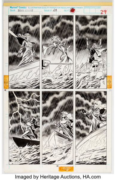 Original Comic Art:Story Page, Ron Garney and Tom Palmer Marc Spector: Moon Knight #28 Story Page 21 Original Art (Marvel, ...