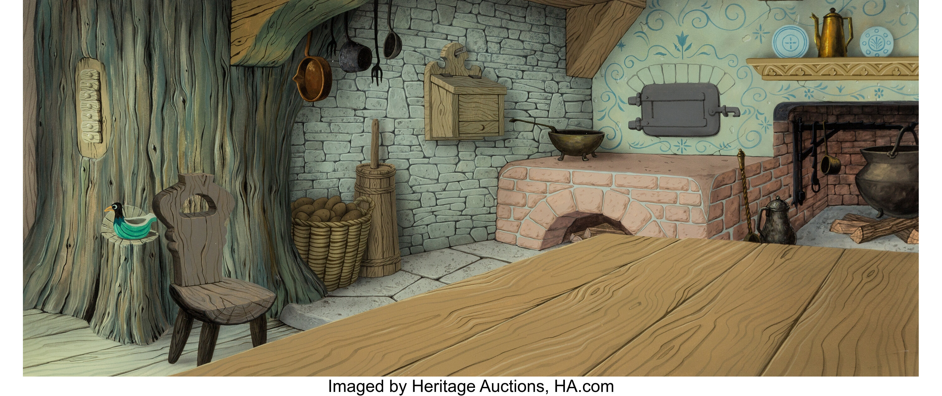 Sleeping Beauty Cottage Interior Production Background (Walt | Lot ...