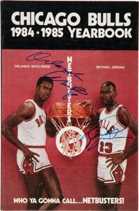 Michael Jordan Autographed 1984-85 Chicago Bulls Red Rookie