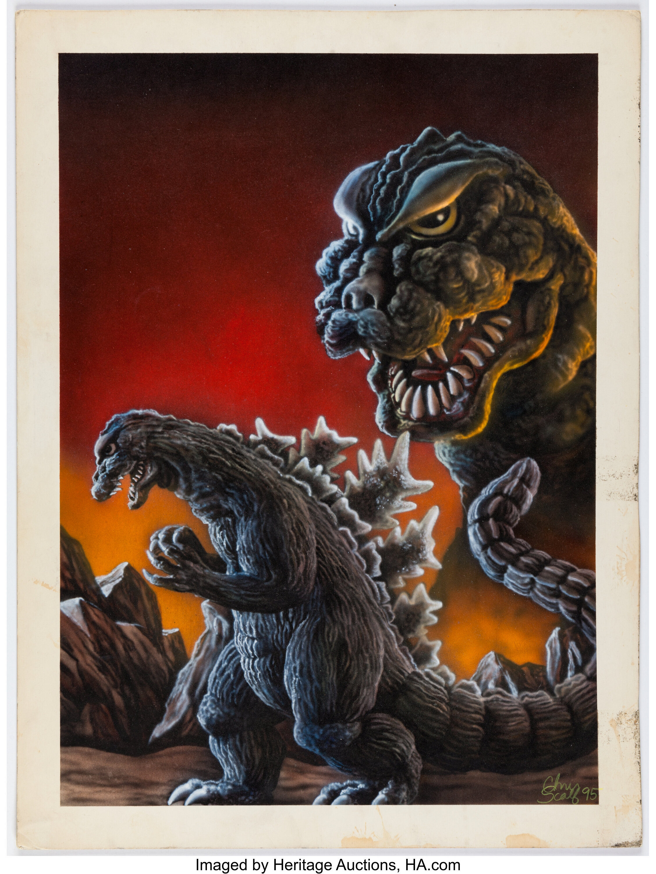 Chris Scalf - Godzilla Illustration Original Art (1995) Original 