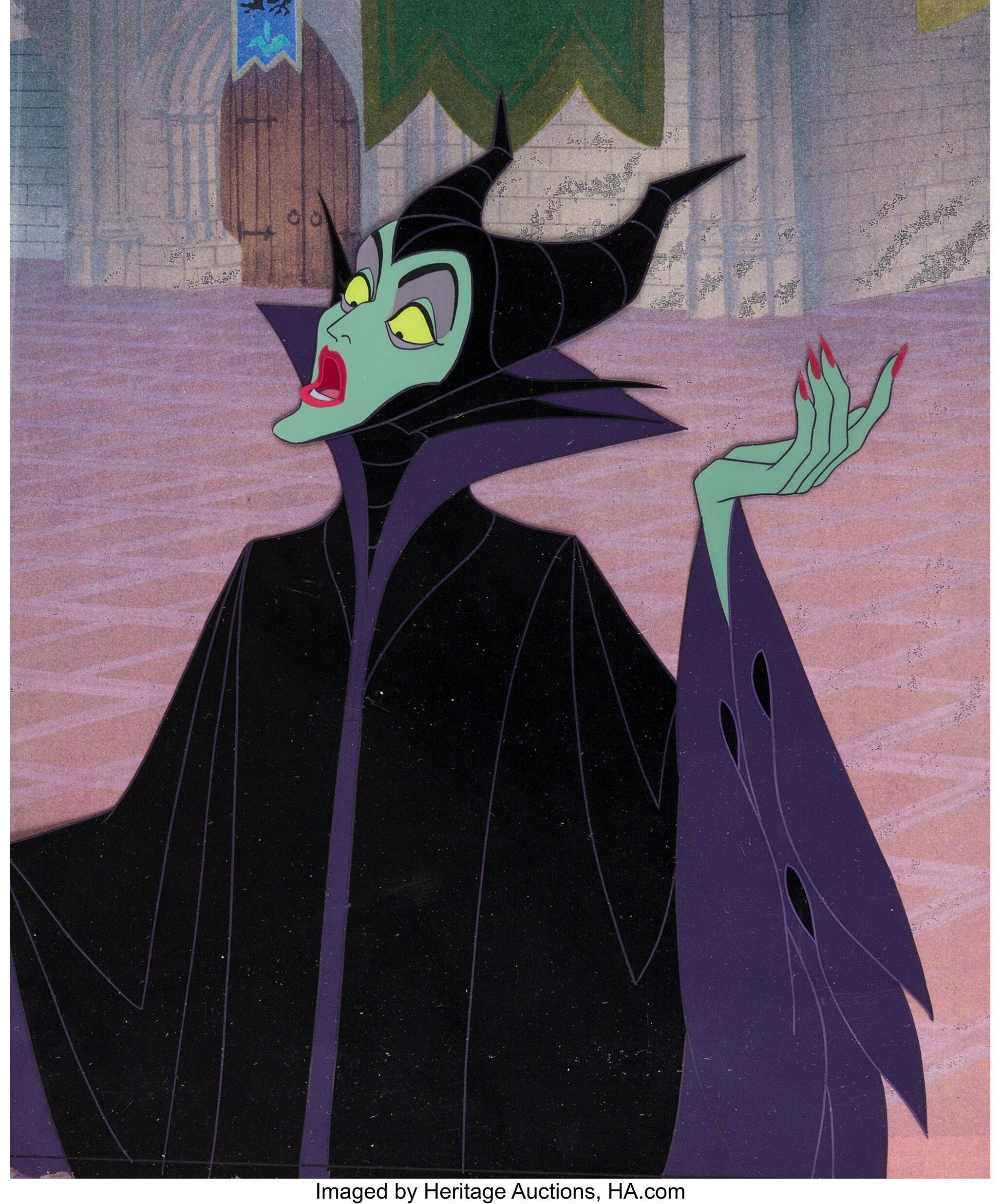 Sleeping Beauty Maleficent Production Cel Setup (Walt Disney,, Lot #95143