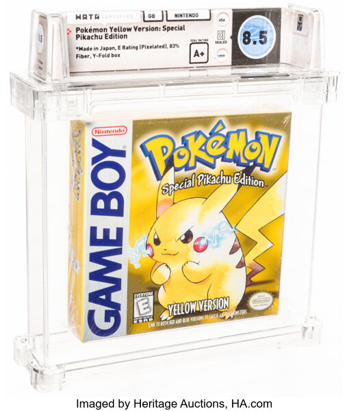 Gameboy Pokemon Yellow WATA 8.5 A+ Nintendo Game Boy Sealed