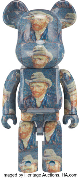 BE@RBRICK X Van Gogh Museum. Self-Portrait with Grey Felt Hat