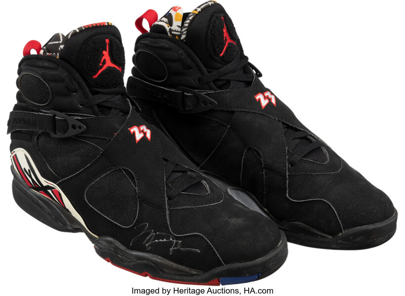 Shoes that Michael Jordan wore in the 1993 Eastern Conference Finals are up  for auction