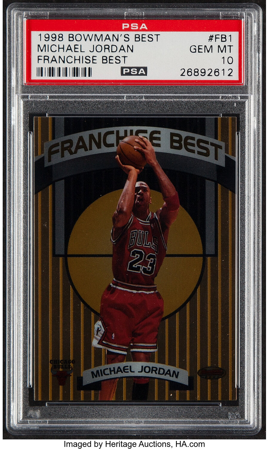 1998 Bowman's Best Franchise Best Michael Jordan #FB1 PSA Gem Mint 10