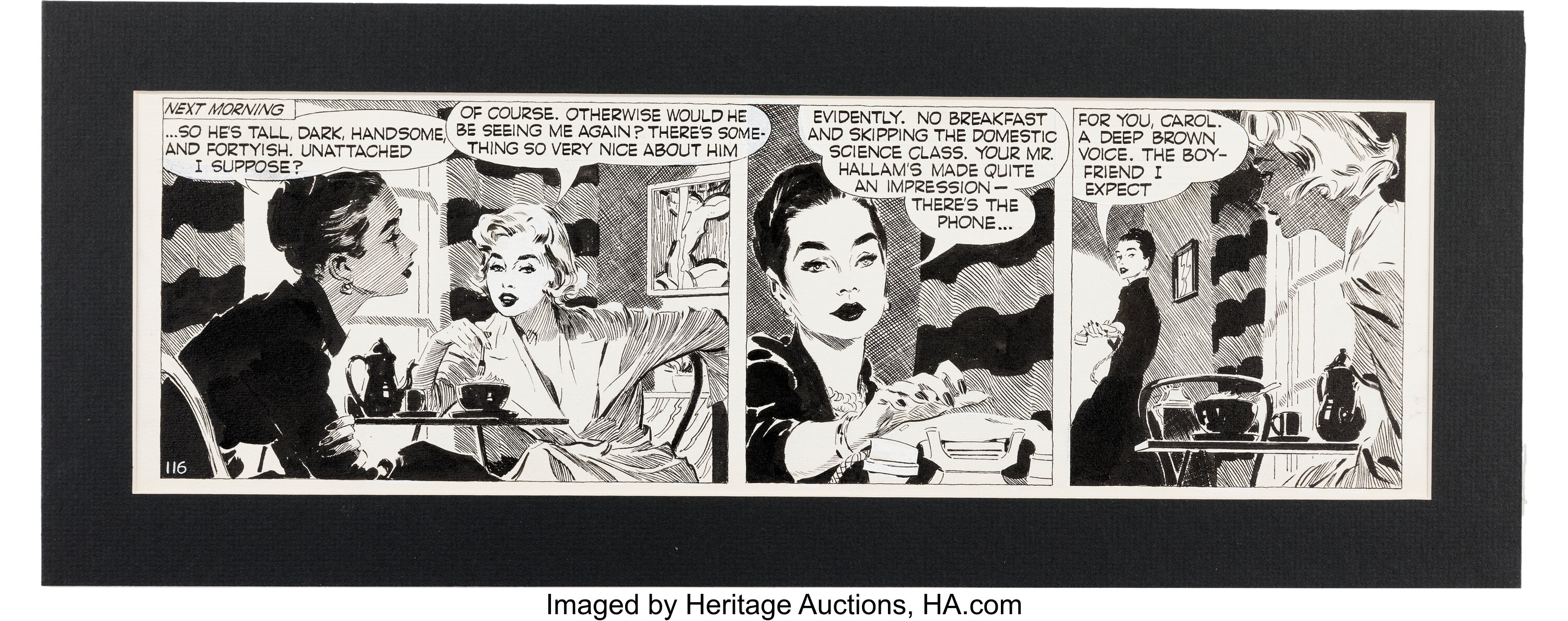 David Wright Carol Day #116 Daily Comic Strip Original Art (London ...