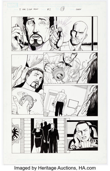 Original Comic Art:Story Page, Sean Chen, Victor Olazaba, and Scott Hanna Iron Man: I Am Iron Man! #2 Story Page 17 Origina...