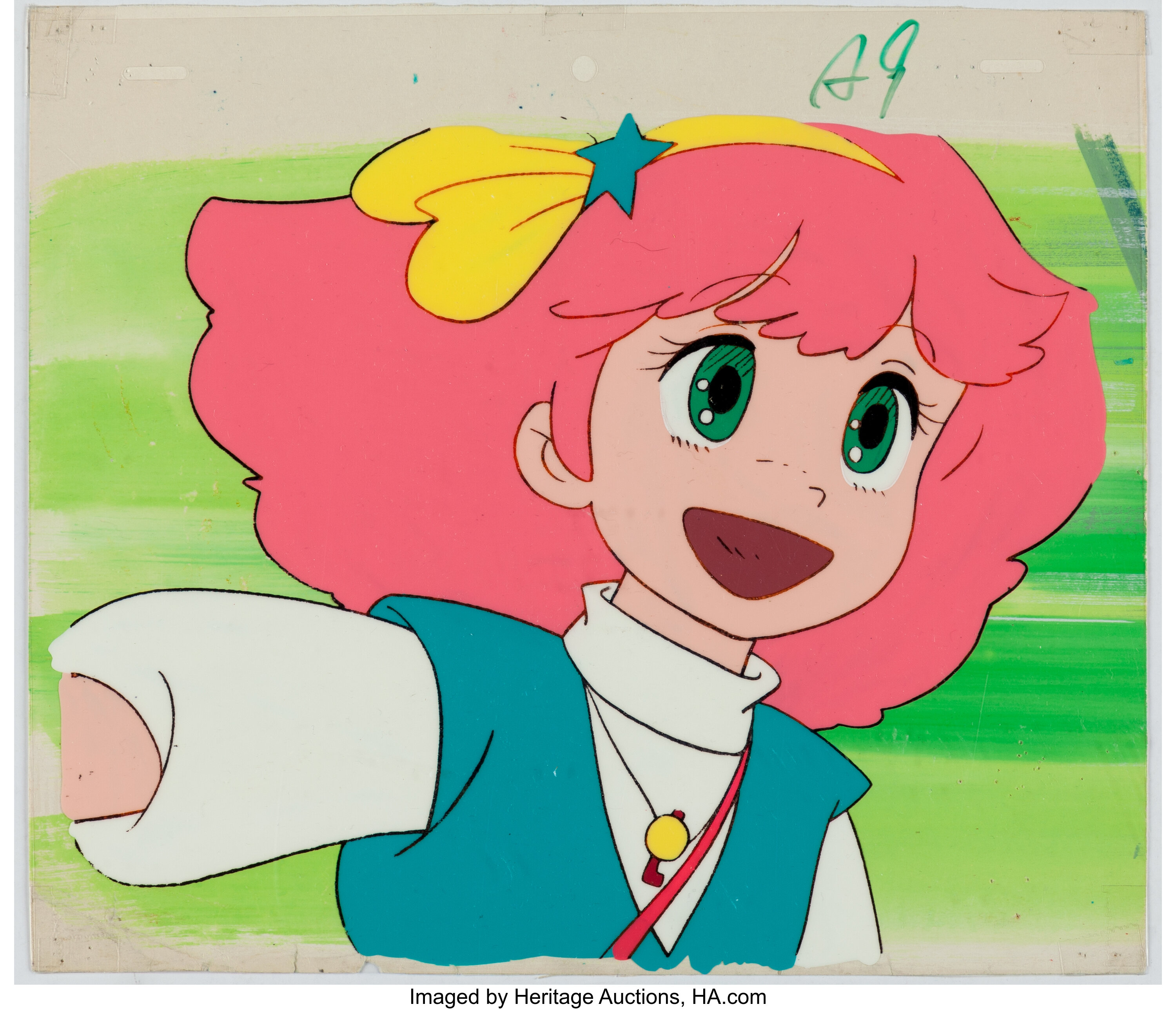 Magical Princess Minky Momo Production Cel with Painted Background