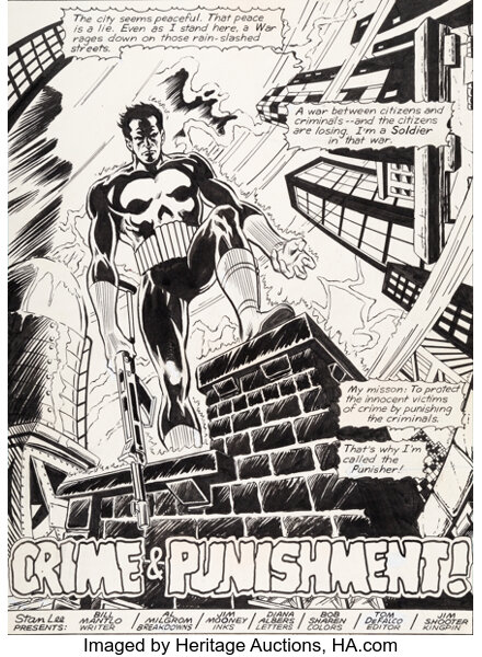 Original Comic Art:Splash Pages, Al Milgrom and Jim Mooney Spectacular Spider-Man #82 Splash Page 1 Punisher Original Art (Marvel, 1983)....