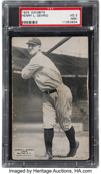 Lou Gehrig baseball cards earn MVP honors at Weiss Auctions