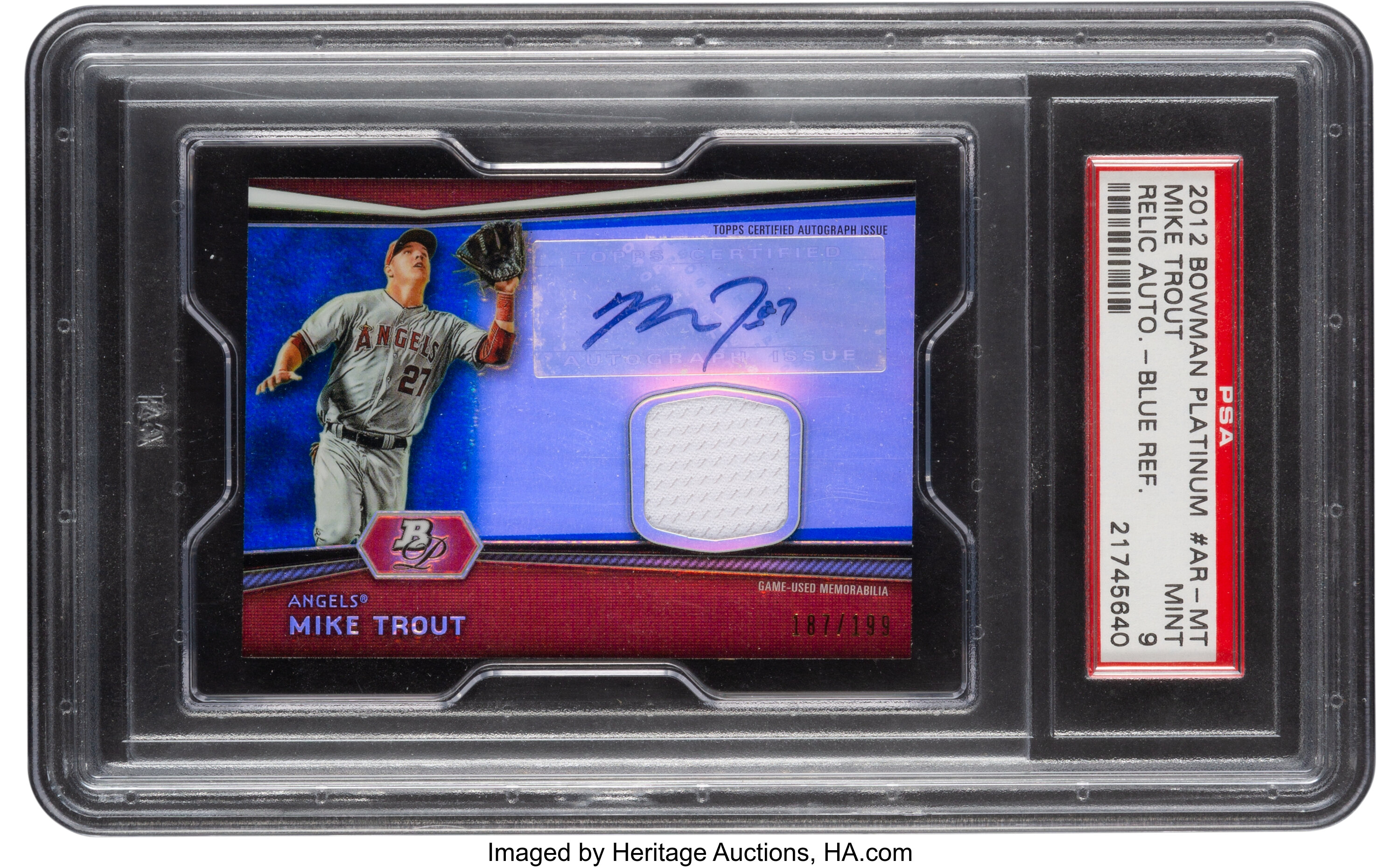 Sold at Auction: Mike Trout signed and framed jersey PSA