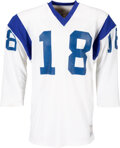 Lot Detail - 1967 ROMAN GABRIEL AUTOGRAPHED LOS ANGELES RAMS GAME WORN  WHITE DURENE HOME JERSEY (MEARS A10)