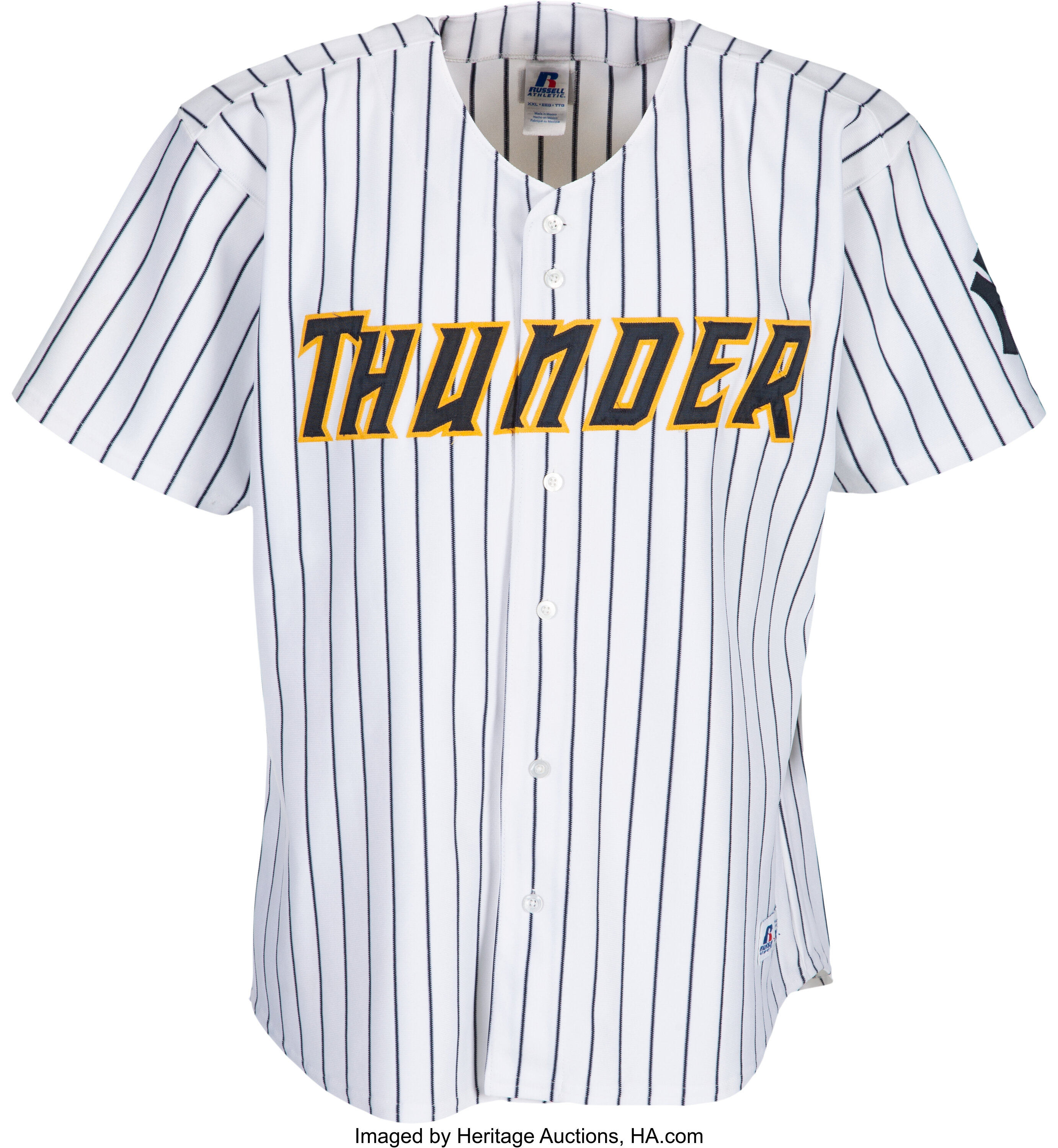 Aaron Judge Scraton/Wilkes-Barre RailRiders Fanatics Authentic  Player-Issued #99 White Pinstripe Jersey from the 2019 MiLB Season